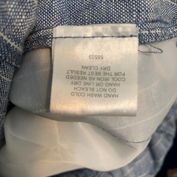 Romeo + Juliette Couture Linen Blend Jumpsuit Size Small Blue/Ivory NWT - Picture 12 of 13